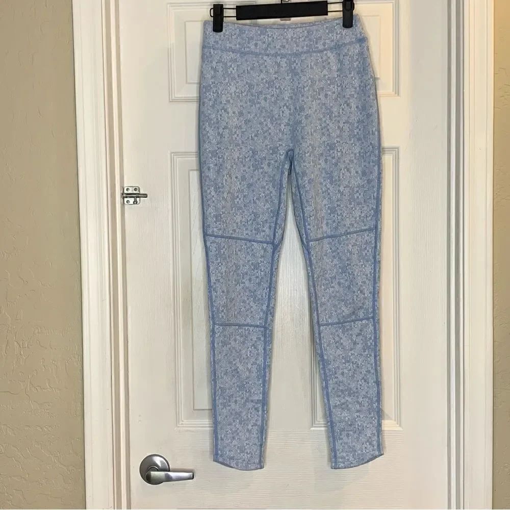 GYMSHARK fleur textured leggings in malibu blue marle Size Medium